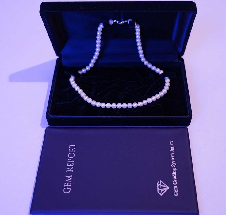 Colier Perle Akoya 6.5mm Certificat ( mikimoto cartier chanel )