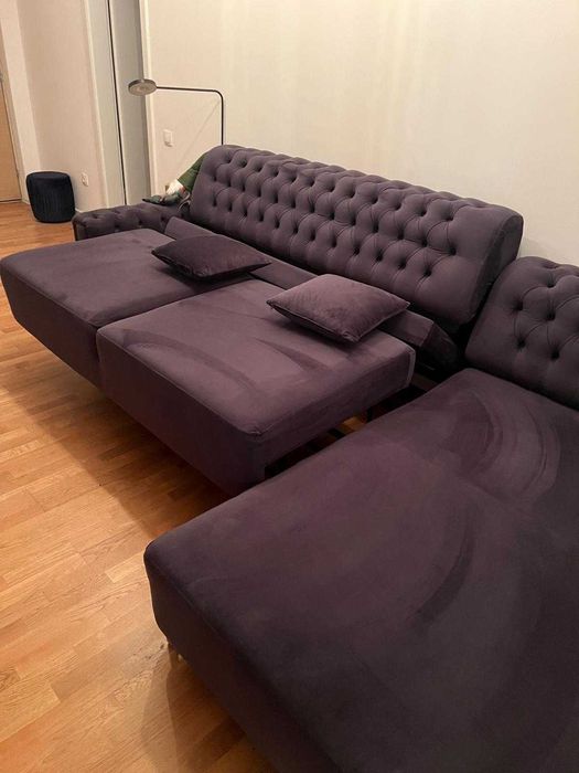 De vanzare Canapea Coltar Extensibila Chesterfield cu motor