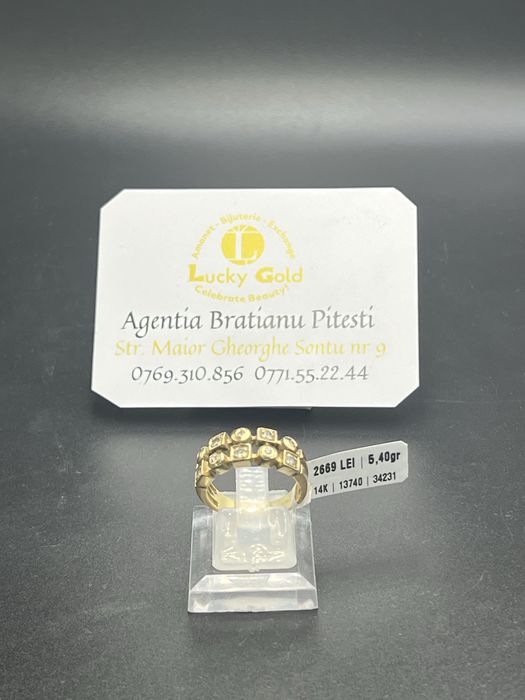 Inel aur 14k 5.40 gr marimea 18 cod 13740
