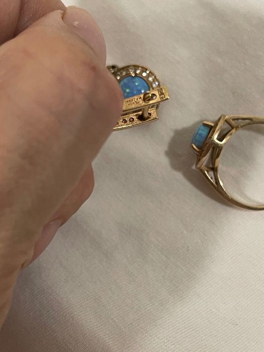 Комплект золото Серги кольцо