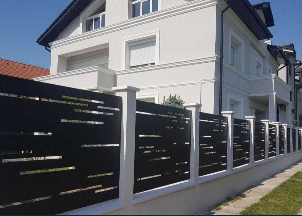 Garduri din panou stil jaluzele, sipca metalica, tabla si alte modele