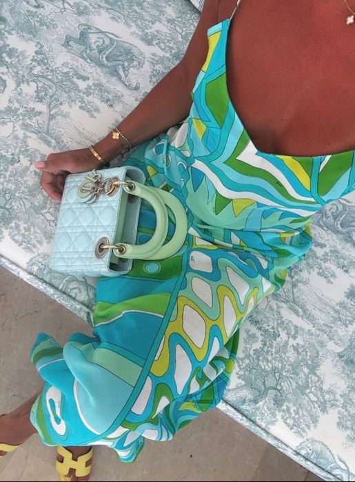 Dior lady mint чанта