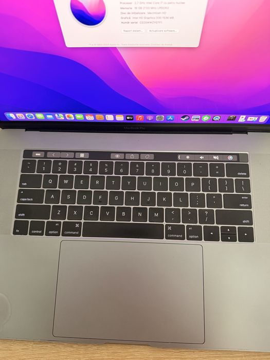 Mcbook Pro 15 16 gb ram 512 gb