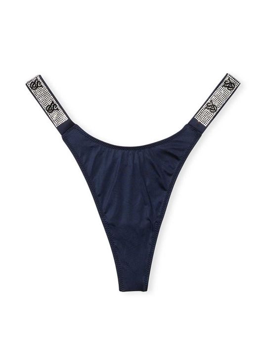 Victoria's Secret - Chiloti Tanga din Satin, Dantela cu pietre VS.