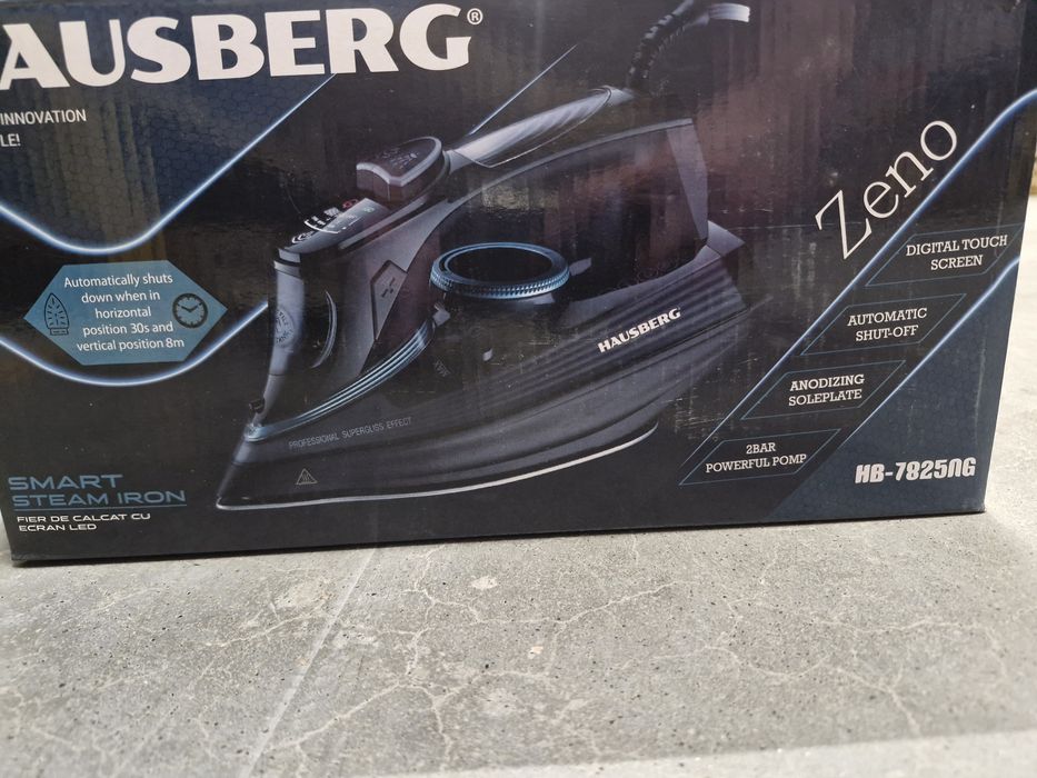 Fier de calcat cu ecran LED HAUSBERG HB-7825NG, talpa din titan