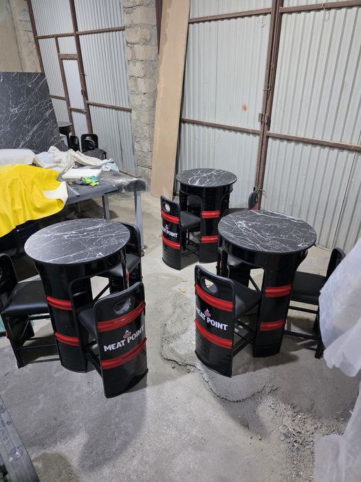 Стол стул из бочки , мебель из бочки , лофт дизайн , арт дизайн