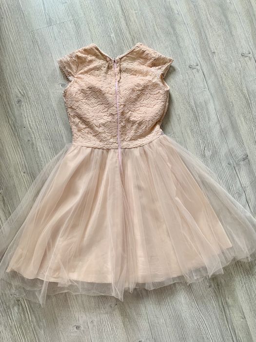 Rochie tulle baby doll roz mărimea S-M