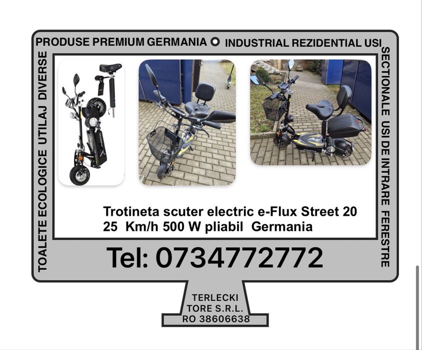 TROTINETA SCUTER ELECTRIC e-Flux Street 20. 500 W Germania