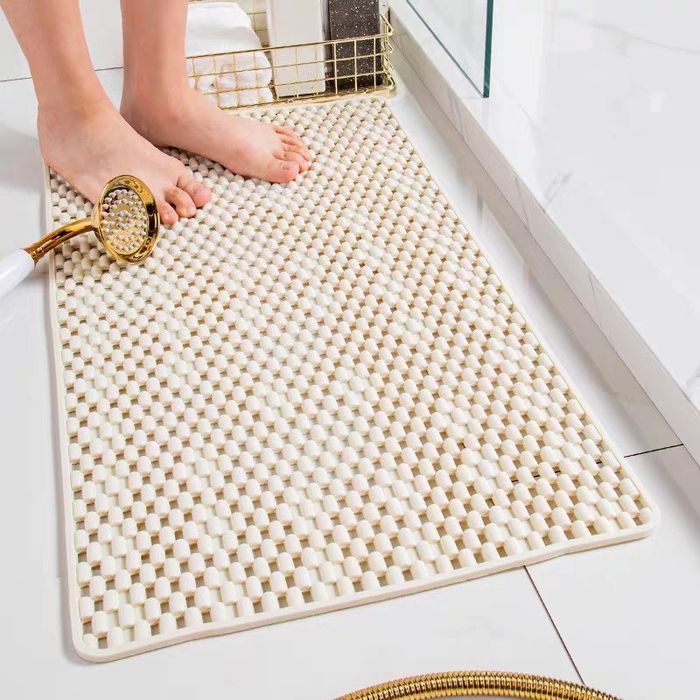 Коврик для ванной противоскользящий массажный, серый