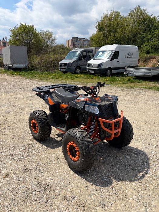 ATV 125cc kxd-commander 007, e start,automata 3+1,4 timpi,8 inch,portocaliu