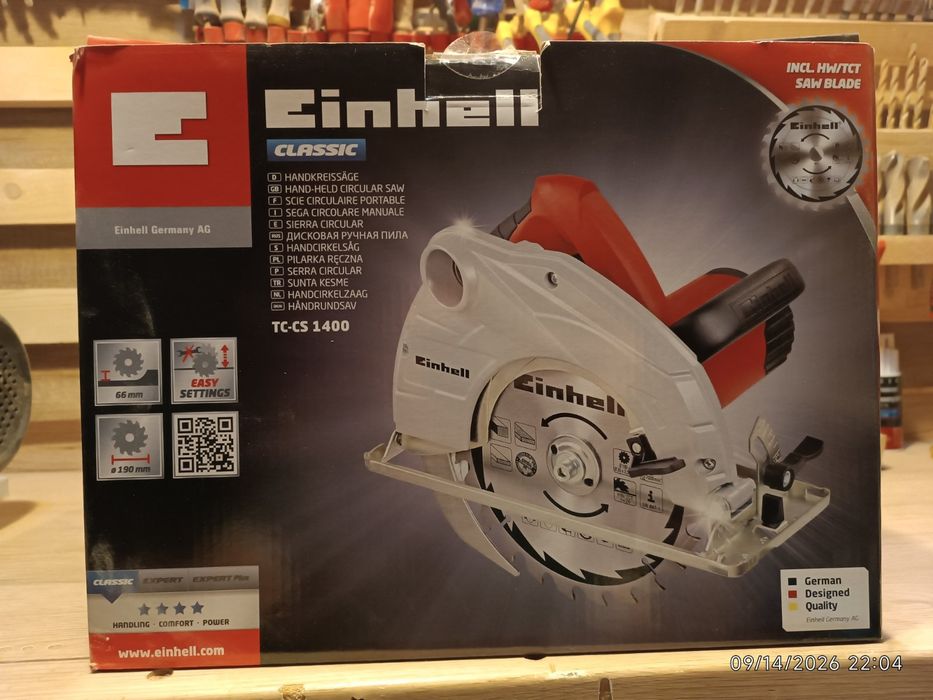 НОВ циркуляр Einhell TC-CS 1400 1400 W + 2 допълнителни диска