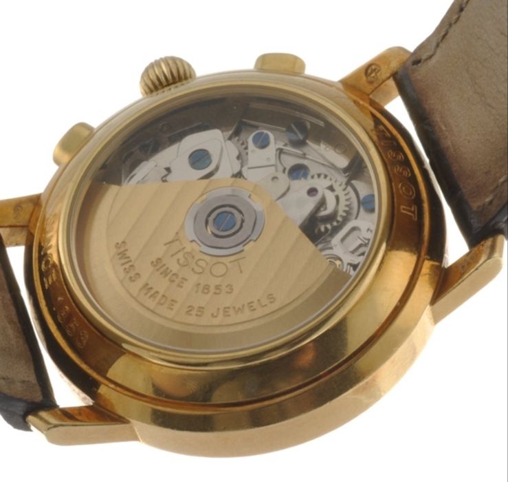 Tissot 18k greutate aur brut 55g total 87,38g 38mm\12,62mm-7750 valjou