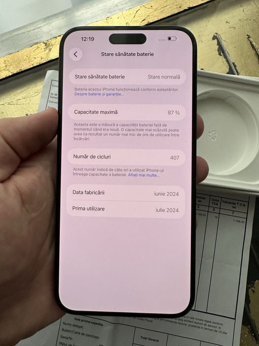 Iphone 15 pro max 256gb impecabil 10/10 87% baterie