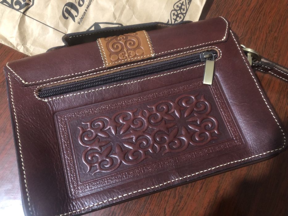 Кожаная мужская барсетка (сумочка, клатч)