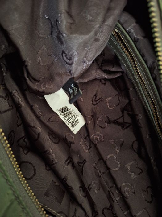 Marc by Marc Jacobs оригинална зелена чанта от плат и кожа