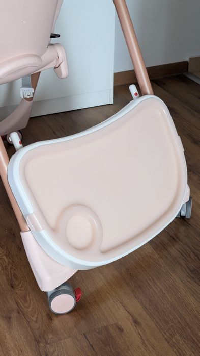 Scaun de masă 2 în 1 Peg Perego Prima Pappa Follow Me - Mon Amour (Roz)