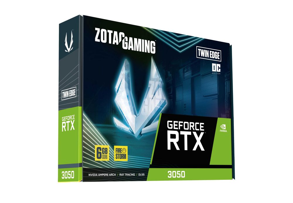 }Видеокарта ZOTAC GeForce RTX 3050 6GB GDDDR6 Twin Edge OC