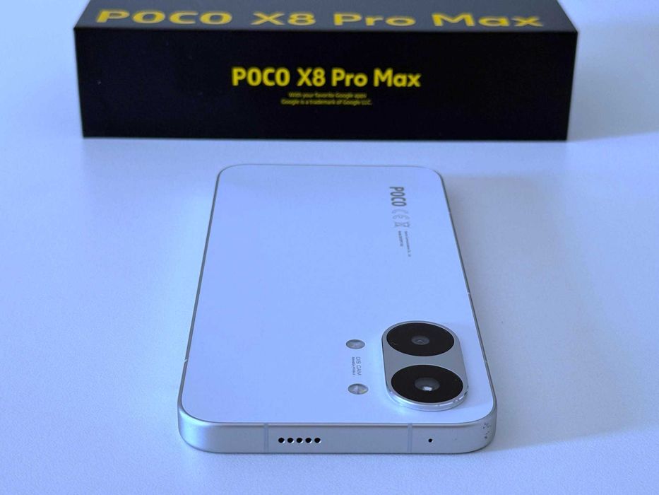 Бартер! 19м. Гаранция! Poco X8 Pro Max White (Бял) 8500mAh 100% Батерия. + 90W Адаптер.