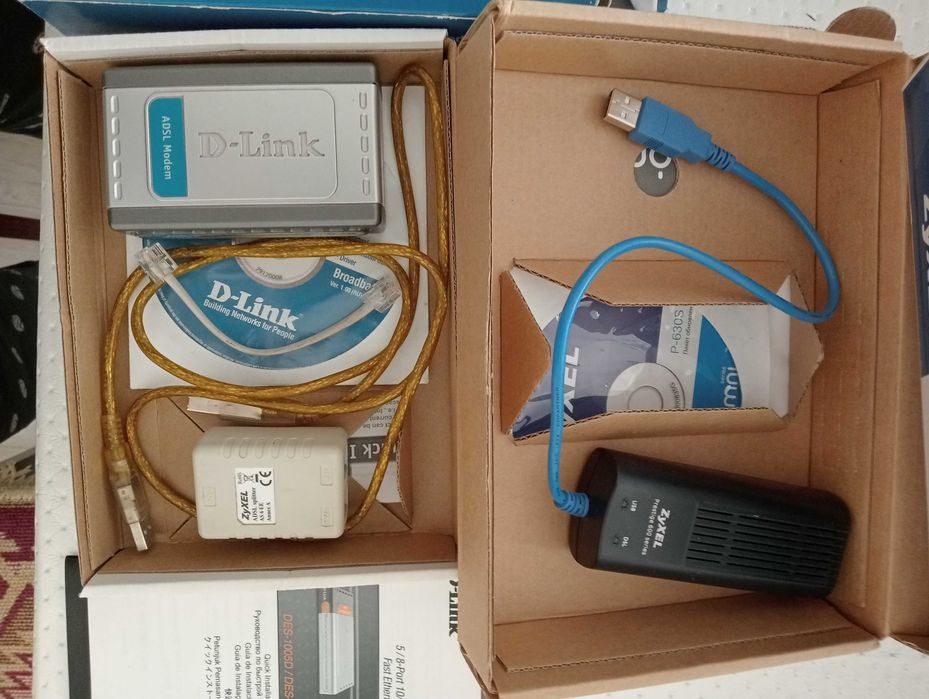 Модем ADSL D-Link и ZyXEL для интернета