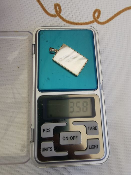 Pandantiv made in USA Feng-Shui Aur 14k+Sidef(mother of pearl)