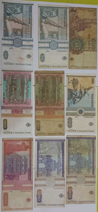 lot de 23 de bancnote vechi Romania