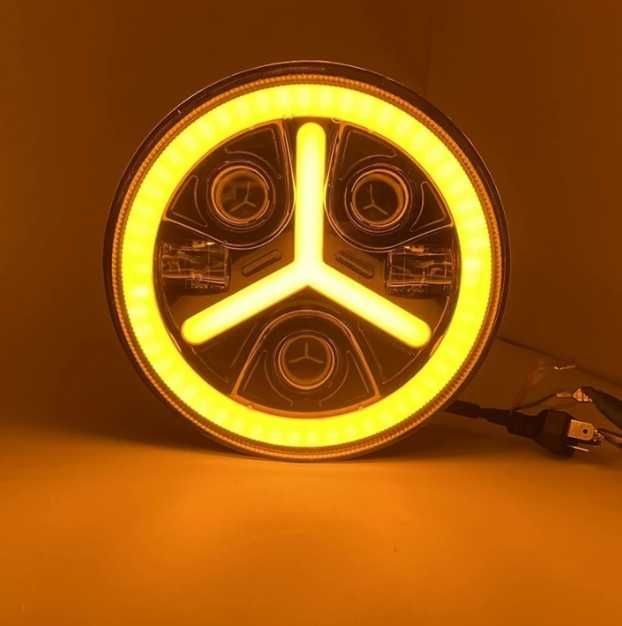 LED фар 12V-24V къси/дълги 7000lm за АТВ джип мотоциклет