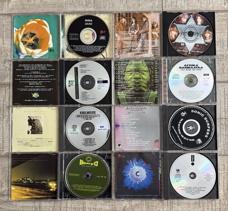 Pachet 35 Cd Eurodance/Rap/Hip Hop  - Nina/Sonic Surfers/Rednex:Afrika Bambaataa/Edelweiss/Unique II/Baby  D/ Black Attack/Flip da Scrip/Kool G Rap