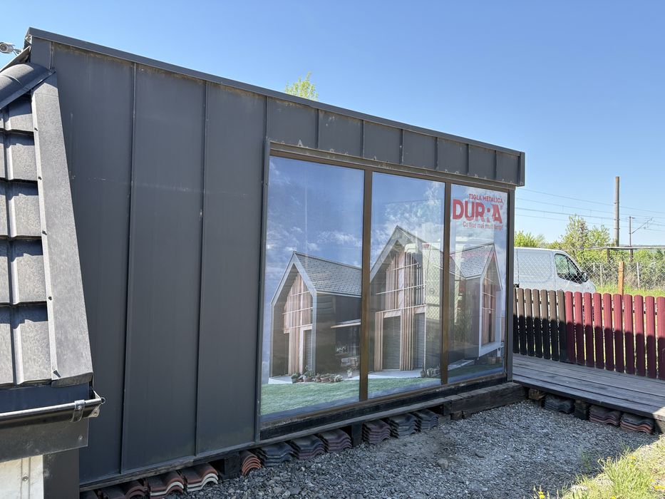 Containere birou sticla 2 buc
