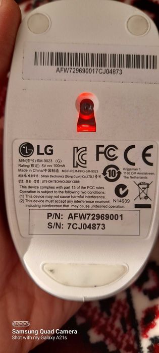 Оптическая мышь Lg оригинал , оптик "сичкон" LG