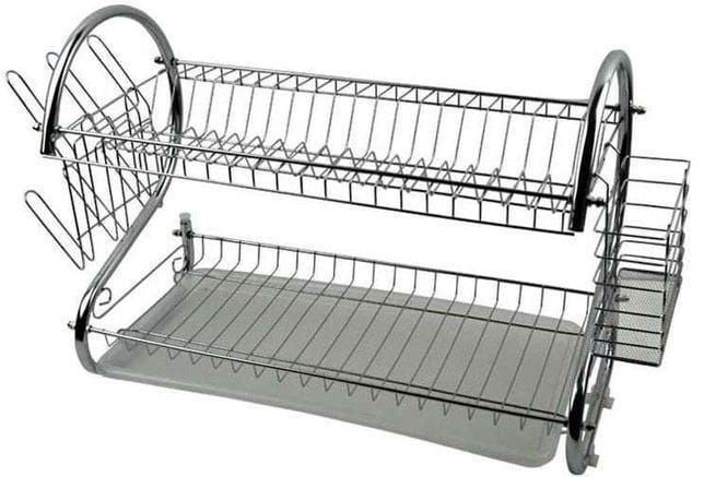 Suport pentru vase, 2 randuri, tava plastic. Produs nou!