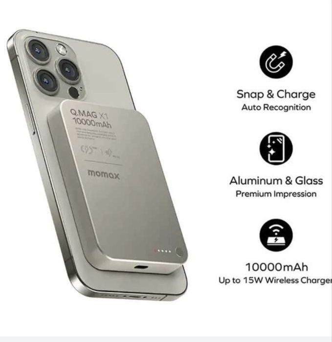 Momax Power bank macsafe повер банк 5000mah