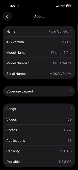 iPhone 15 pro holati ideal