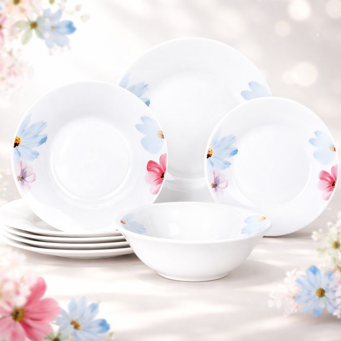 Комплект чинии 24 части с нежни цветя – Свежест и стил за всяка трапез