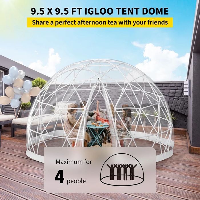 Igloo geodezic cu lumini