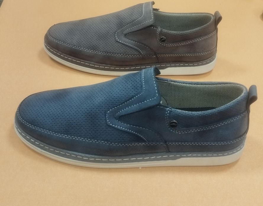 Мъжки мокасини 1286 без връзки черни и кафяви