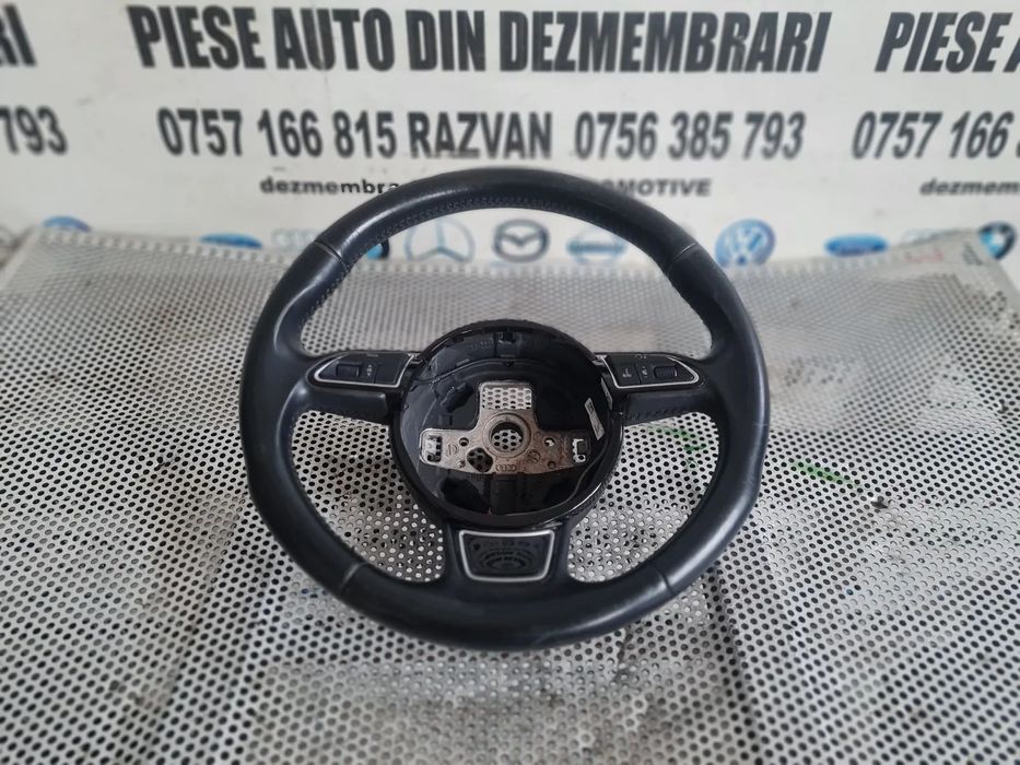 Volan Din Piele Cu Comenzi Airbag Rotund Audi A4 B8 Q3 Q5 A5 2.0 Tdi Euro 5 Cod Motor CJC Cutie Aut
