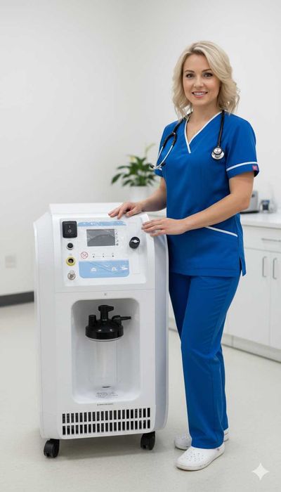 Concentrator de oxigen CONTEC 5–7 L, Fiabil, gata de utilizare imediat