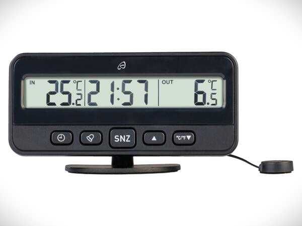 Termometru auto digital, interior / exterior, de bord cu ceas, sigilat