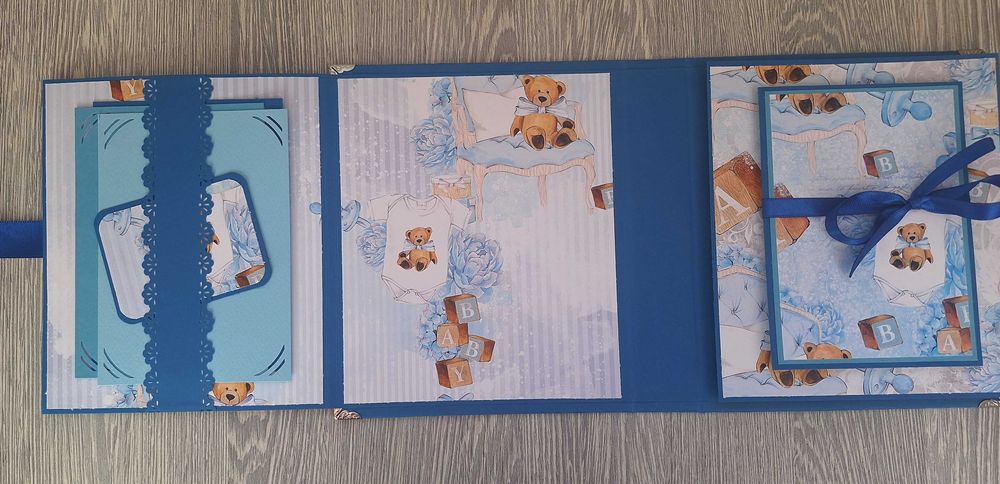 Подаръчен комплект "Малко мече" за момче, ръчна изработка /50.12