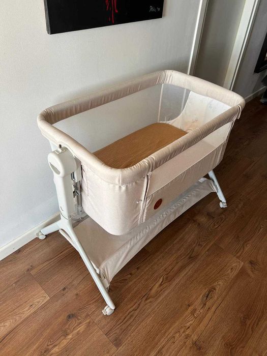 Patut pentru copii Lionelo, pliabil, co-sleeper Beige Sand