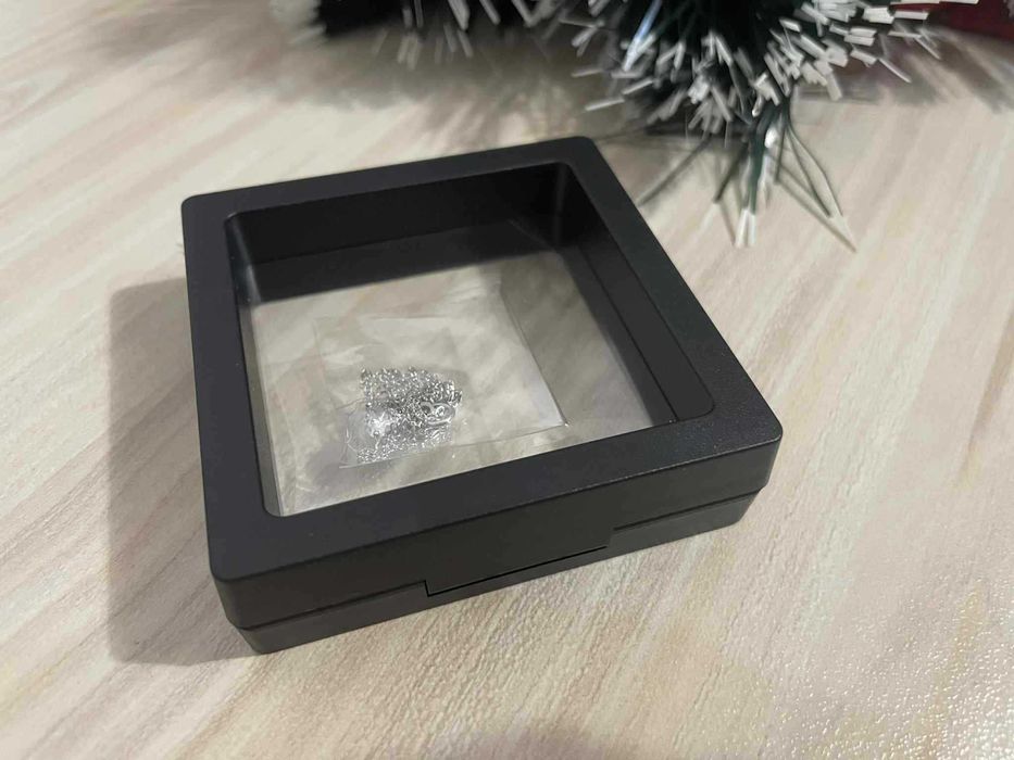 Сребърно колие Сърце с камъчета от цирконий