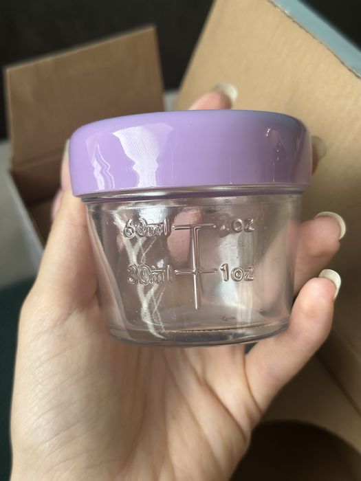 Стъклени бурканчета за захранване на бебе - чисто нови, неизползвани