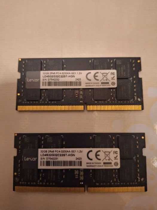 Продам оперативку для ноута или моноблока - Lexar DDR4 64gb (32gbх2)