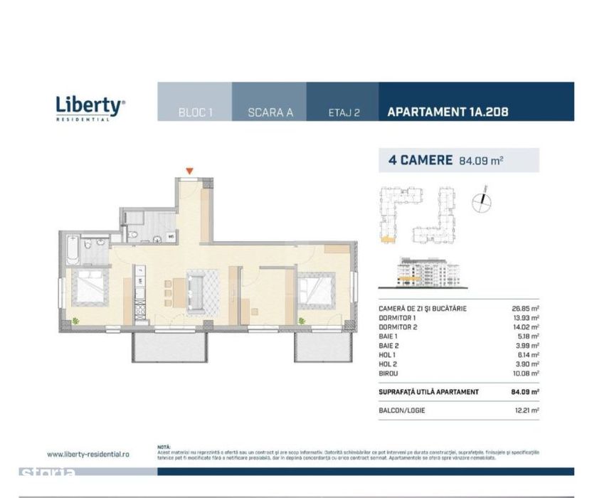 Apartament de lux • 4 camere • 84 mp • NZEB