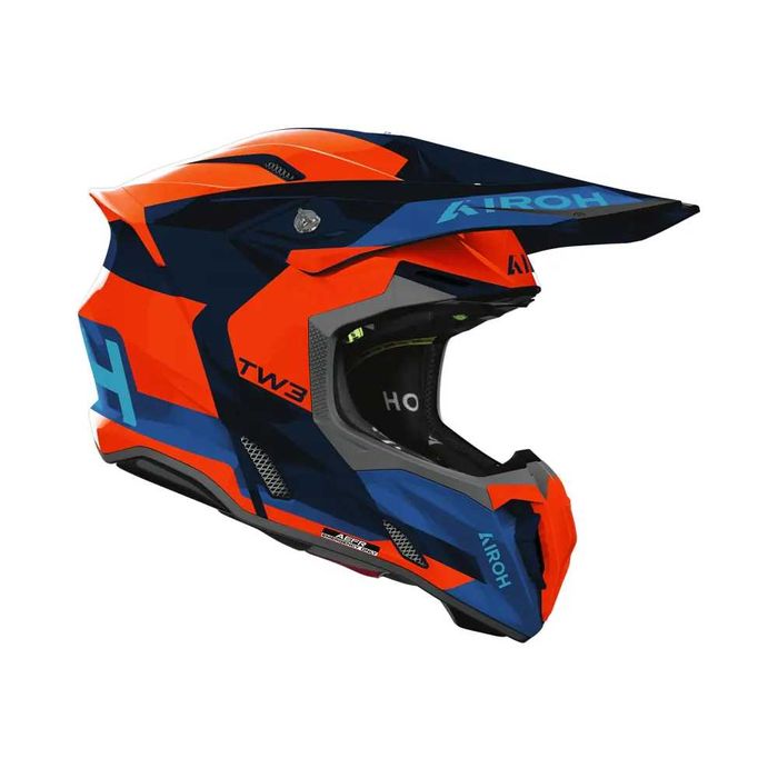 Каска AIROH Twist 3 Fancy Orange/Blue Gloss