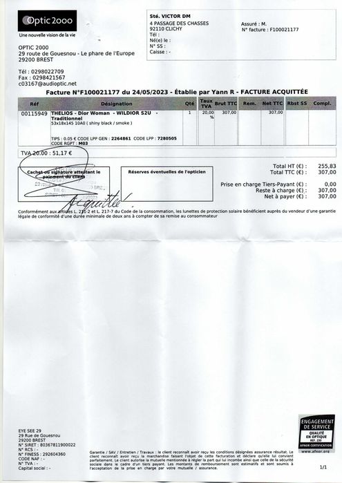 Ochelari Dior WILDIOR S2U 10A0 Thelios ca noi, cu factură