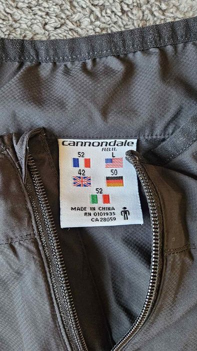 Оригинален колоездачен елек Cannondale, Ветровка – Размер L