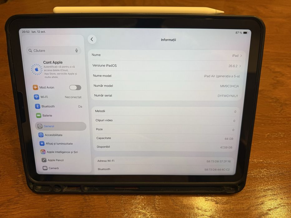 Ipad air m1 de 11 inch in stare perfecta de functionare