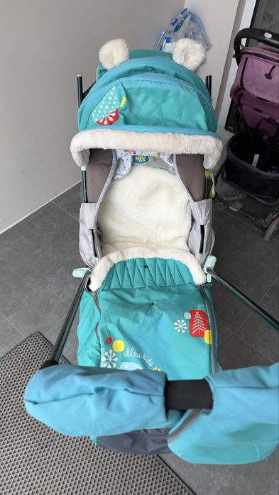 Санки теплые с колесами Nika