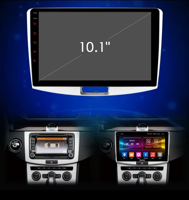 Мултимедия Android екран 10 инч VW Passat B8 B6 B7 андроид навигация